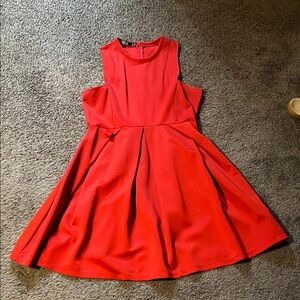 Elegant Red Sleeveless Dress